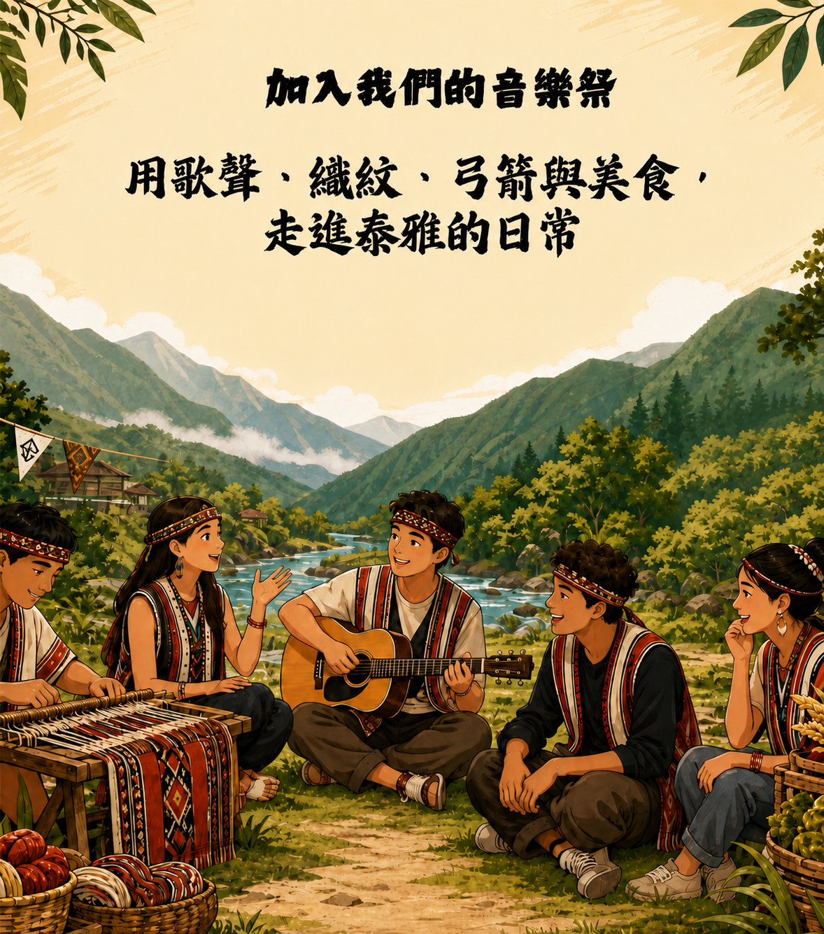 ★《羅馬新秘境》泰雅織音~《音樂祭》【那山聚落．高遶部落】山林療癒．大地餐桌．營火晚會  